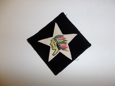 b0681 WW1 USMC HQ 6th Marine Regiment  2 division Indian Chief patch velvet R5C