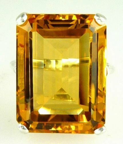 Anelli di lusso con gemme gialli citrino