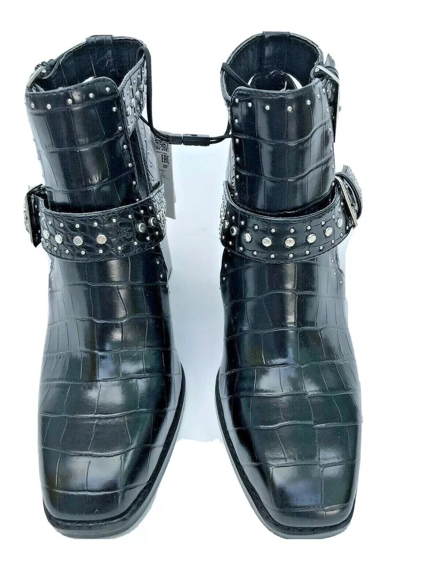 Zara Noir Clout D coupe Talon Bottines UK5 EUR38 US7.5 eBay