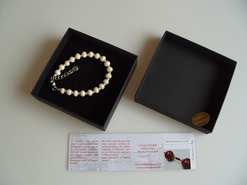 Armband Stylische original Muranoglas Damen Schmuck Murano Glas Handgefertigt - Picture 7 of 7