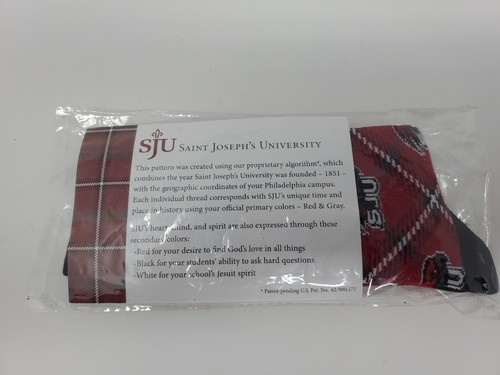New St. Saint Joseph's University Timeless Tartan Red Black Plaid Socks One Size - Picture 4 of 5
