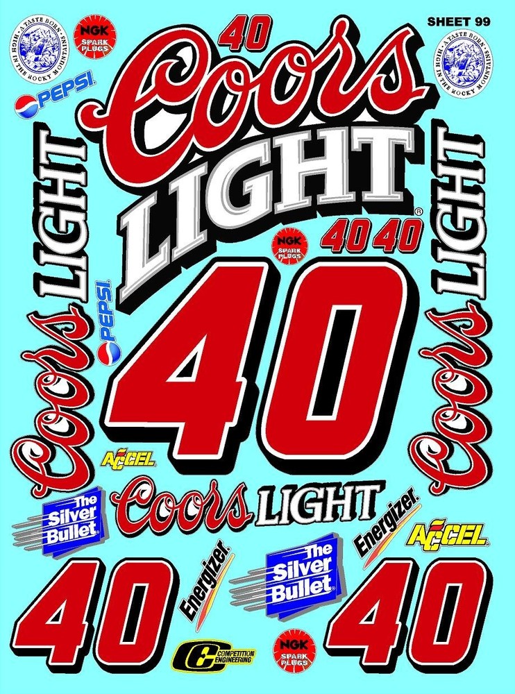 CLEAR VINYL RACING Sticker Racing SHEET 99-R/C MODEL Die-cut -Decals 1/12-1/10