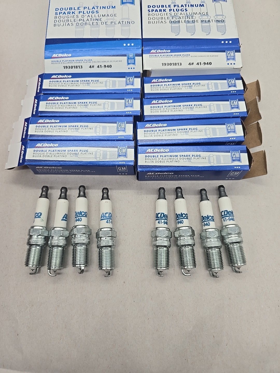 ACDelco 41-940 Spark Plug lot of 8 double Platinum