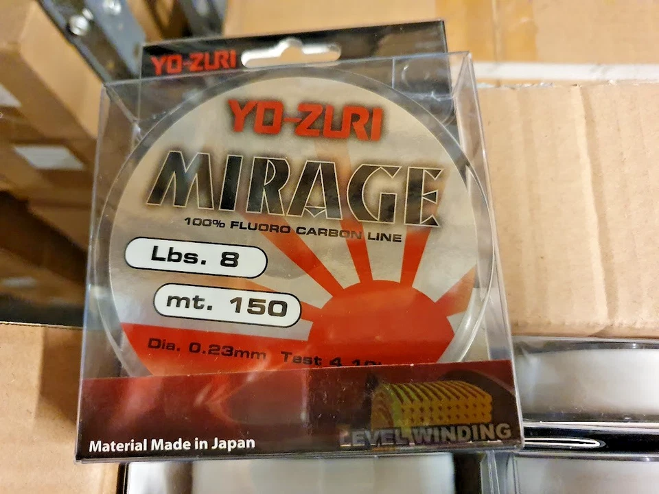 10 x YO ZURI, MIRAGE, 100% FLUOROCARBON 150mt - 0.23mm - 4.1kg - AFFARE !!!!!!!! - Immagine 2 di 4