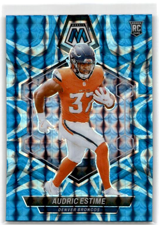 2024 Panini Mosaic #392 Audric Estime Reactive Blue Broncos
