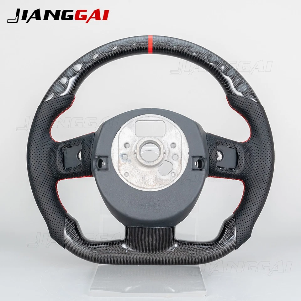 Real Carbon Fiber Steering Wheel For Audi B7 S4 S5 RS4 RS5Q7 A5 A4 A3 2008-2010 - Image 4 of 4