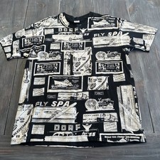 VTG AOP 50’s Newspaper Print Adds Anvil 2XL Single Stitch Made In USA War Bonds