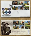 2007 GB Stamps and 50 pence coin First Day Cover FDC x2 - Centennary of Scouting