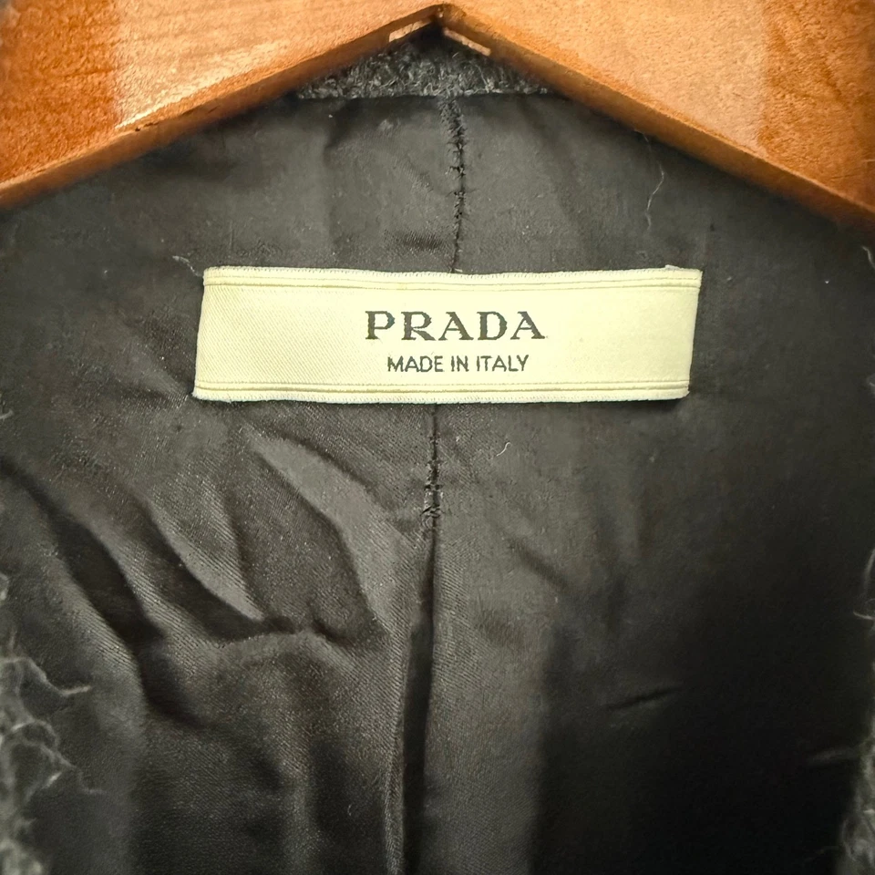 Abrigo Blazer Prada 100% Lana Virgen Longline Montar — Talla IT 46 (EE. UU. ~10) Foto 3 de 4