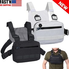 Tactical Combat Chest Rig Concealed Front Pouch Recon Kit Pack Molle Tools Bag