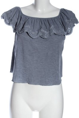 MANGO CASUAL U-Boot-Shirt Damen Shirt Gr. DE 36 blau Casual-Look