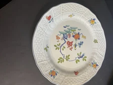 Pretty Precious Blue Fontaine  Mikasa China 11” Dinner Plates (8)
