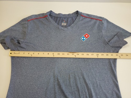 Domino's Gear Size Large Dark Blue Moisture Wicking Short Sleeve T-Shirt - Picture 5 of 9