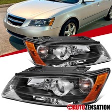 Fit 2006 2007 2008 Hyundai Sonata Black Projector Headlights Lamps Leftright Fit 2006 2007 2008 Hyundai Sonata Black Projector Headlights Lamps Leftright