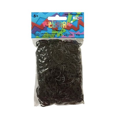 Rainbow Loom  Gummibänder Schwarz