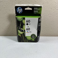 HP 60 Black 60 Color Ink Cartridge 2 Pak Genuine New Sealed free ship MAR-21