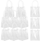 10PCS Transparent Gift Bags Wine Bags Clear Wine Bottle Bags with Handles