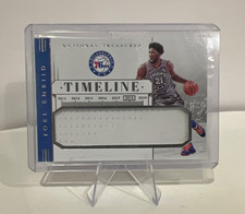 Panini 2018-19 National Treasures Timeline Joel Embiid 76ers Game-Worn TM-JEM