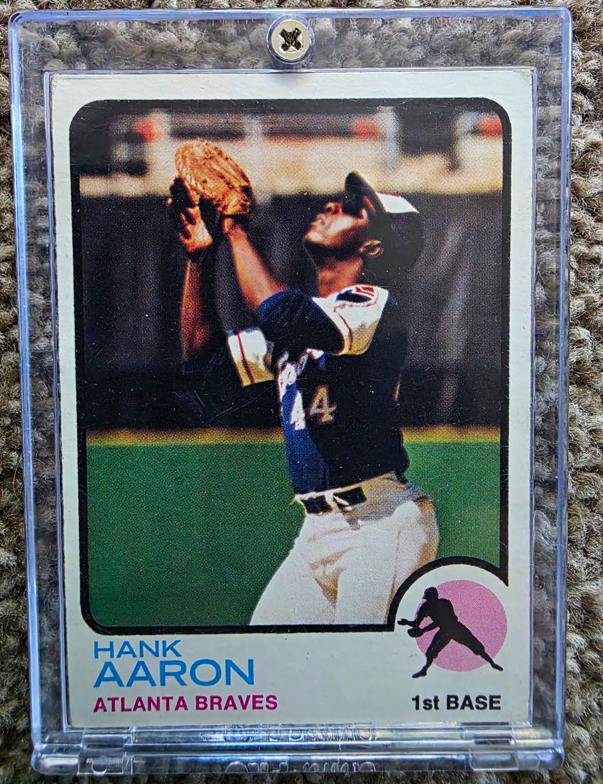 Topps 1973 Topps Hank Aaron #100 Base Set Base Baseball Atlanta Braves