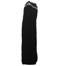 Sugar and Bruno Black Cable Knit Knee High Cuff Leg Warmers Footless Acrylic