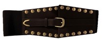 Womens Corset Belt /coffee Leather Approximately 40.5   Long x 3.25  Wide New 