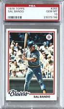1978 TOPPS #265 SAL BANDO PSA 10 GEM MT BREWERS