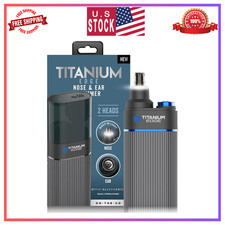 Microtouch Titanium Edge Ear Nose Trimmer Dual Rotary Blade Heads Black