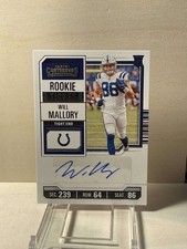 2023 Panini Contenders Will Mallory Rookie Ticket Auto #267 Colts