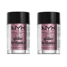 Pack of 2 NYX Face and Body Glitter Brilliants, Rose GLI02
