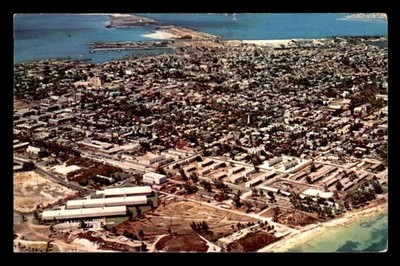 An Unusual View Of Key West Florida From The Air Posted Postcard