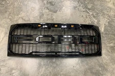 Upgrade Front Grille For 2009-2014 Ford F150 Mesh Grill Raptor Style GLoss Black