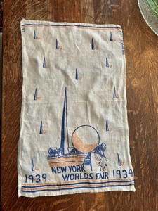 1939 HAND TOWEL TEA TOWEL NEW YORK WORLD’S FAIR