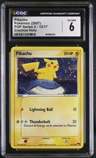 CGC 6 Pikachu 12/17 Pop Series 5 Cosmos Holo Corrected Back Pokemon Card on eBay