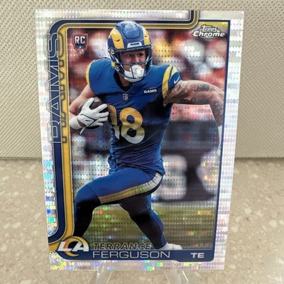 2025 Topps Chrome #335 Silver Pulsar Terrance Ferguson RC TE Los Angeles Rams