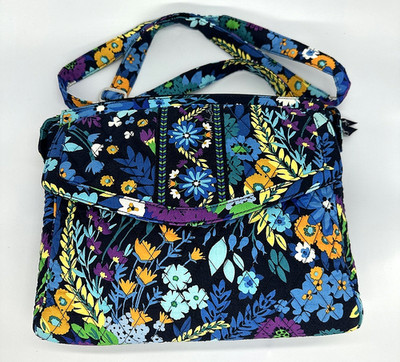 Vera Bradley Midnight Blues Hipster Crossbody Messenger Bag Purse 10x11 Retired