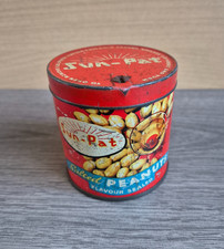 Vintage Sun-Pat Salted Peanuts Empty Tin With Lid 7cm tall Food Advertising