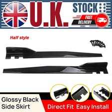 For VW Polo Golf GTI Glossy 117cm Side Skirt Extension Rocker Panel Splitter UK