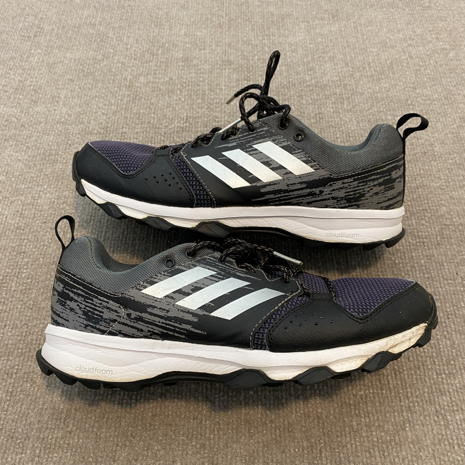 Adidas Cloudfoam Galaxy Trail Shoes Mens Size 10 Black Running Sneakers CG3979