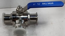 1 NEW UNBRANDED 23CF0485 1    TRICLAMP SANITARY 3WAY BALL VALVE NNB MAKE OFFER 