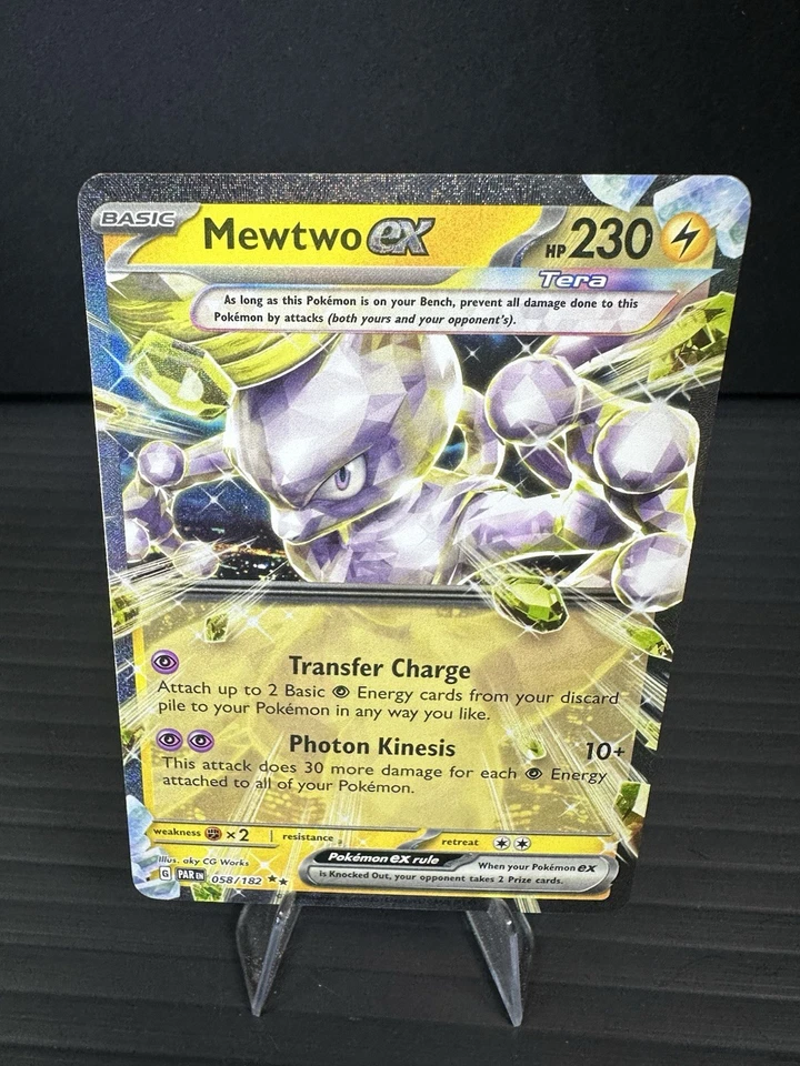 Mewtwo ex 058/182 Sv04: Paradox Rift Holo 🔥 👀 Pokemon TCG - Image 3 of 4
