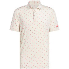 Adidas Print Mesh Mens Small Medium Large XL Alumina golf polo shirt NEW JN8275