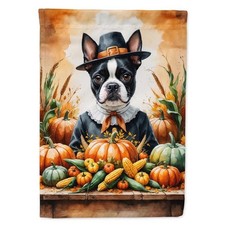 Carolines Treasures DAC8303CHF 40 x 28 in. Boston Terrier Thanksgiving House ...
