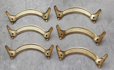 vintage gold dresser pulls Brass Drawer 3 3/4