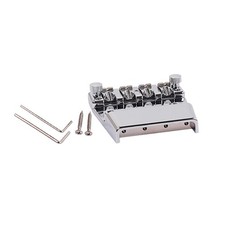 Alloy Adjustable Square Chrome Saddle Bridge for 4 String Rickenbacker Guitar