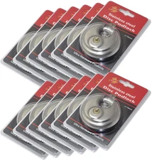 12Pcs candados redondos con arco protegido 2 75in acero inox trailer camion lot