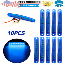 Blue 4inch Side Marker Lights Clearance 9-led Truck Trailer Lamp 12v Waterproof Blue 4inch Side Marker Lights Clearance 9-led Truck Trailer Lamp 12v Waterproof