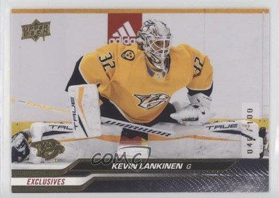 2023-24 Upper Deck Series 1 Exclusives 40/100 Kevin Lankinen #107 1tf3