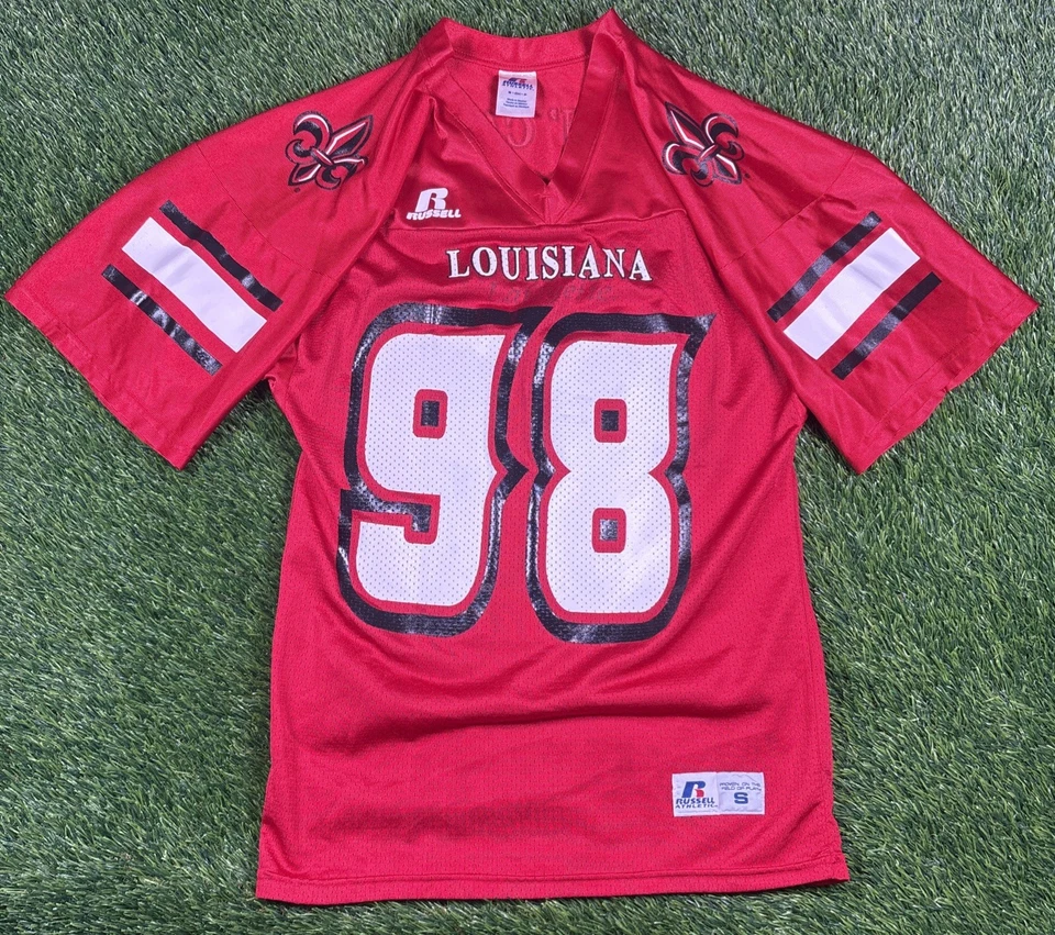 Vintage Louisiana Lafayette jersey mens S Ragin Cajuns football team issue game - Image 2 of 4