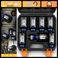 8-piece 12 Drive Deep Impact Socket Set For Wheel Axle Nut Sae Large Sockets