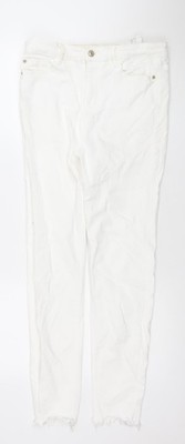 Stradivarius Damen weiß High Waist Skinny Jeans Größe 12